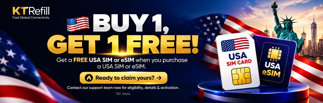 USA SIM and eSIM buy one get one free offer